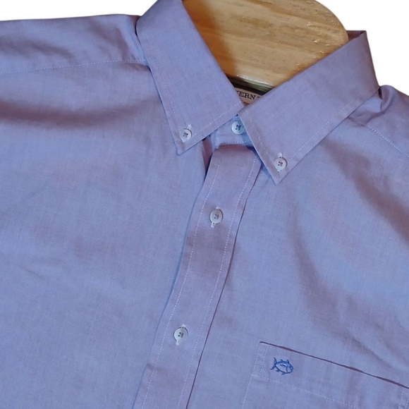 Southern Tide Men's‎ Medium Purple Long Sleeve Button Down Shirt Tailord - Picture 1 of 5